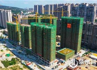 石獅前園片區(qū)安置房項目建設進展順利 7號樓主體結構率先封頂